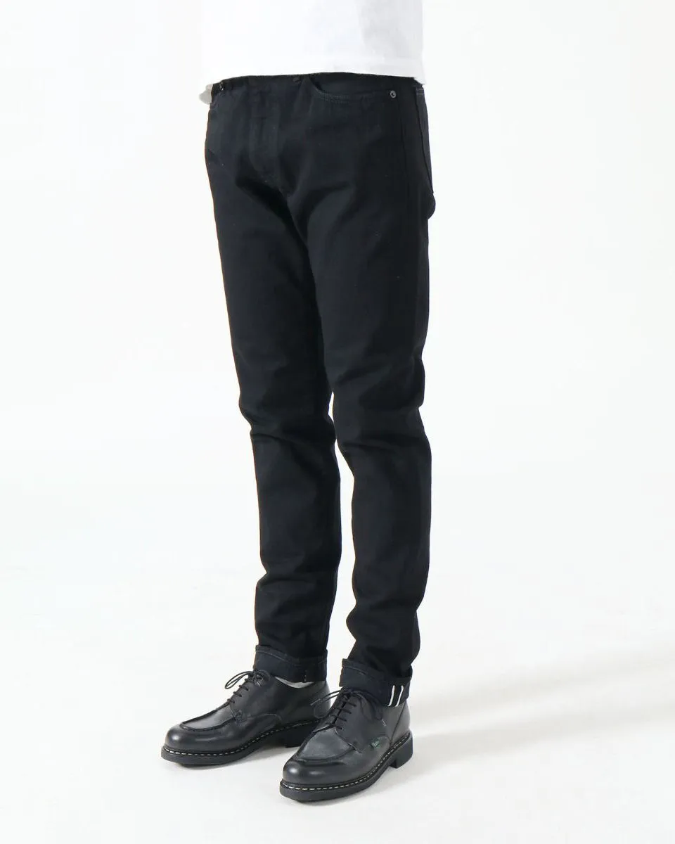Japan Blue J214 Tapered Fit 14oz Black Selvedge Mens Jeans - Black