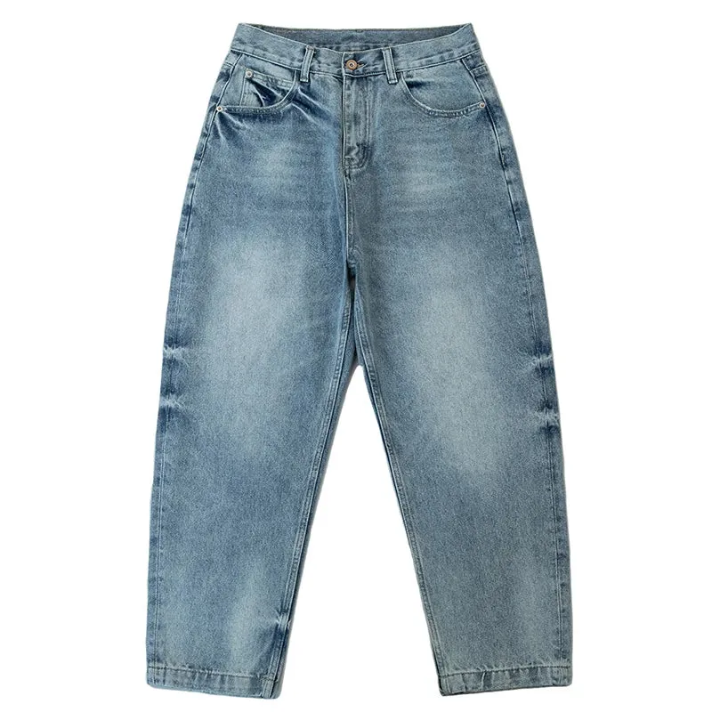 Japanese Vintage High Quality Casual Jeans For Men - Korean Streetwear Denim Cargo Pants