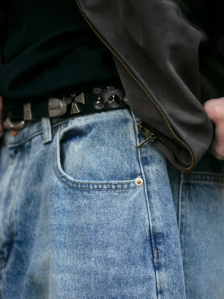 Japanese Vintage High Quality Casual Jeans For Men - Korean Streetwear Denim Cargo Pants