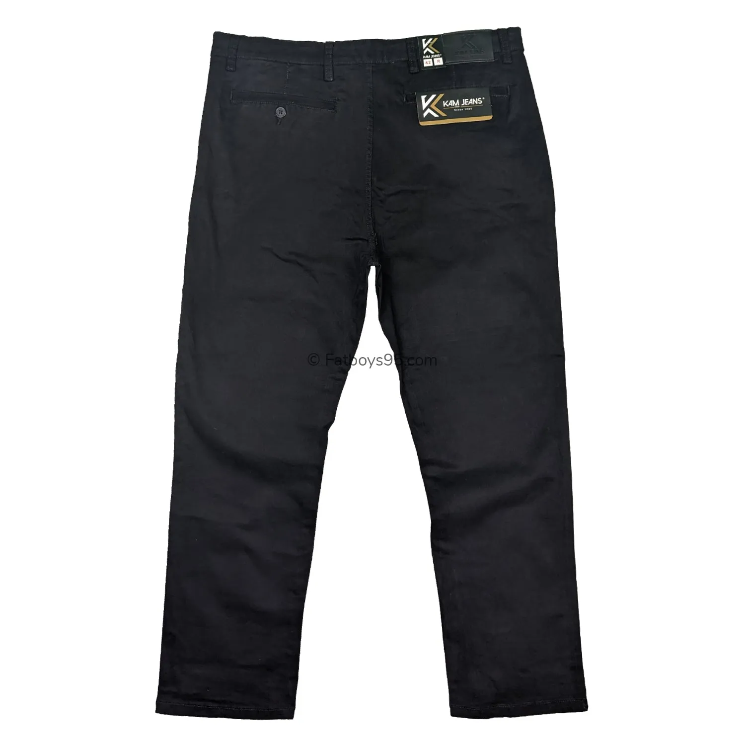 Kam Stretch Modern Chinos - KBS 261 - Black