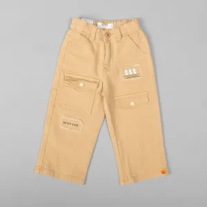 Khaki & Black Girls Cargo Pant