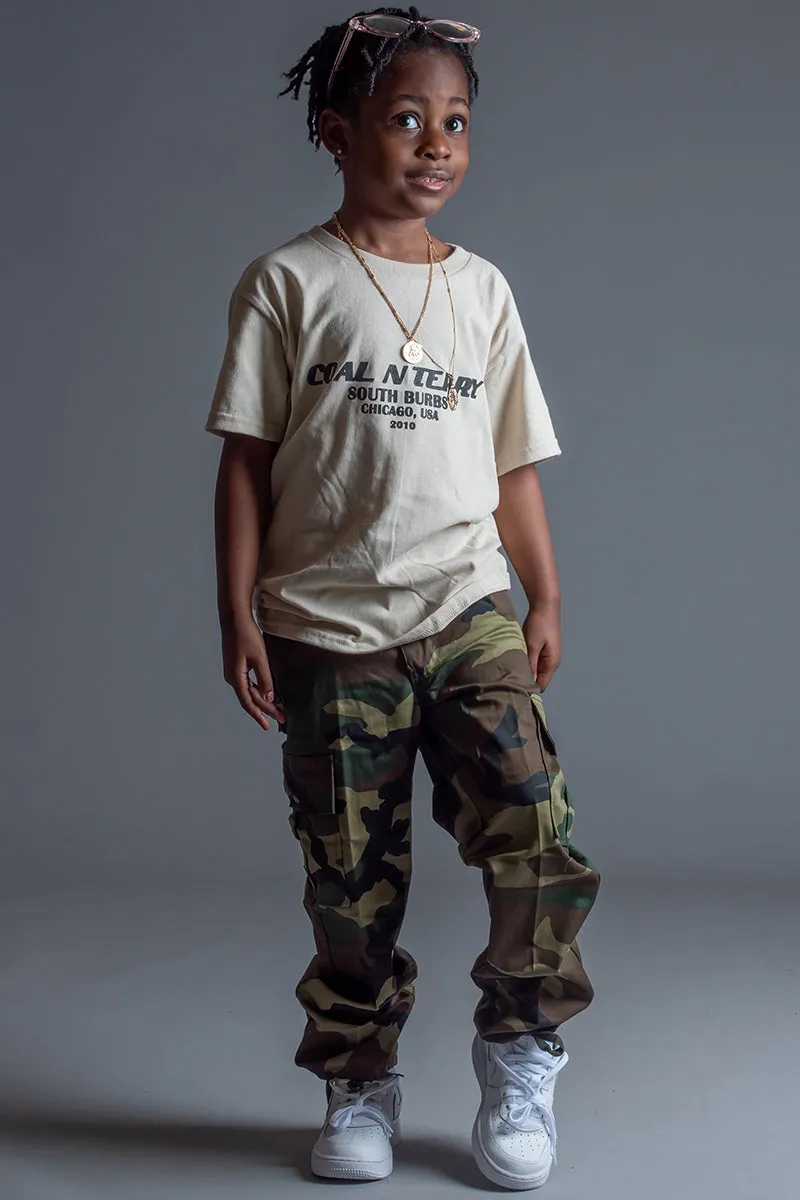 KIDS CNT COMBAT PANT - WOODLAND CAMO