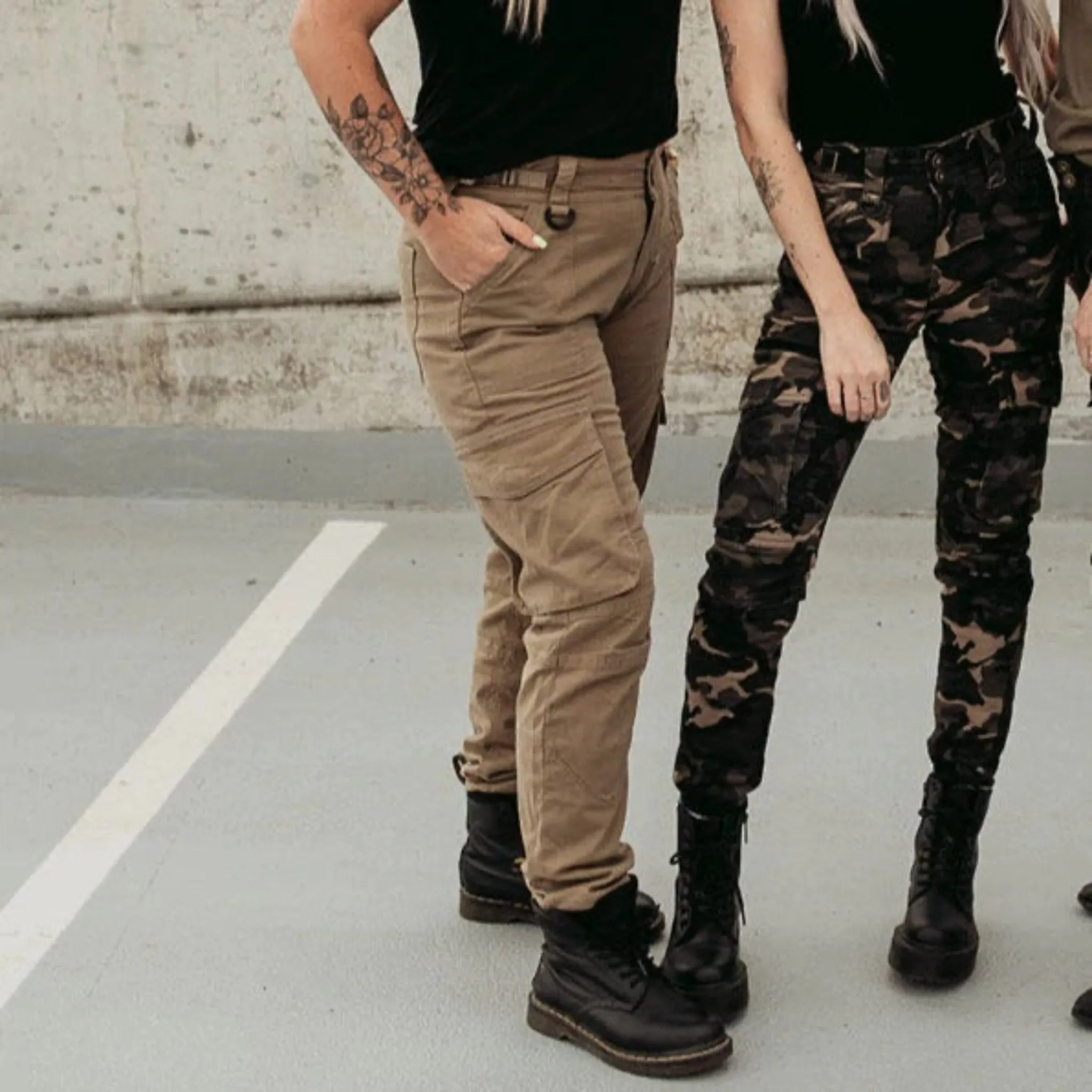 LARA CAMO - Women's Motorcycle Cargo Trousers