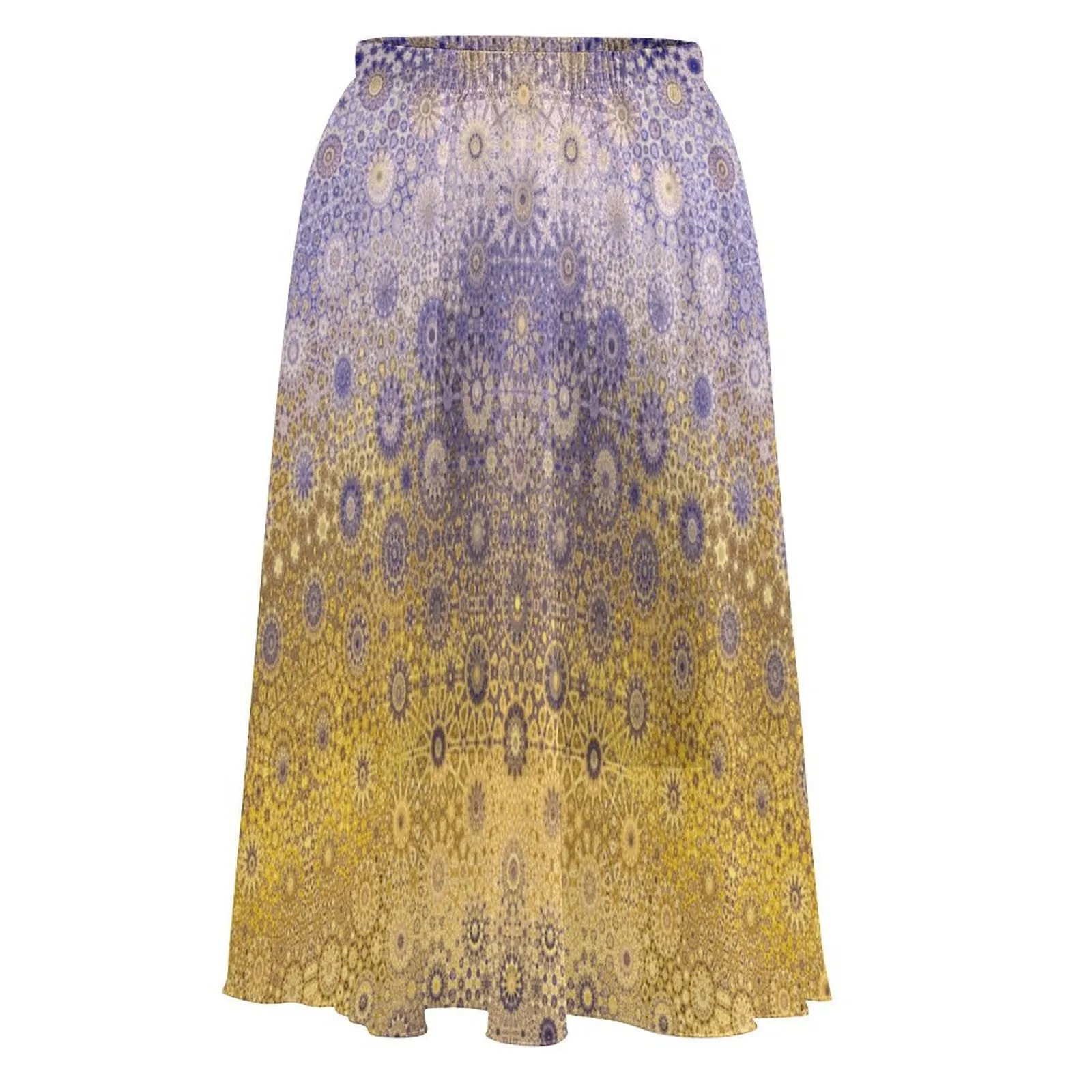 Layered Chiffon Skirt Lavendar and Gold Ombre