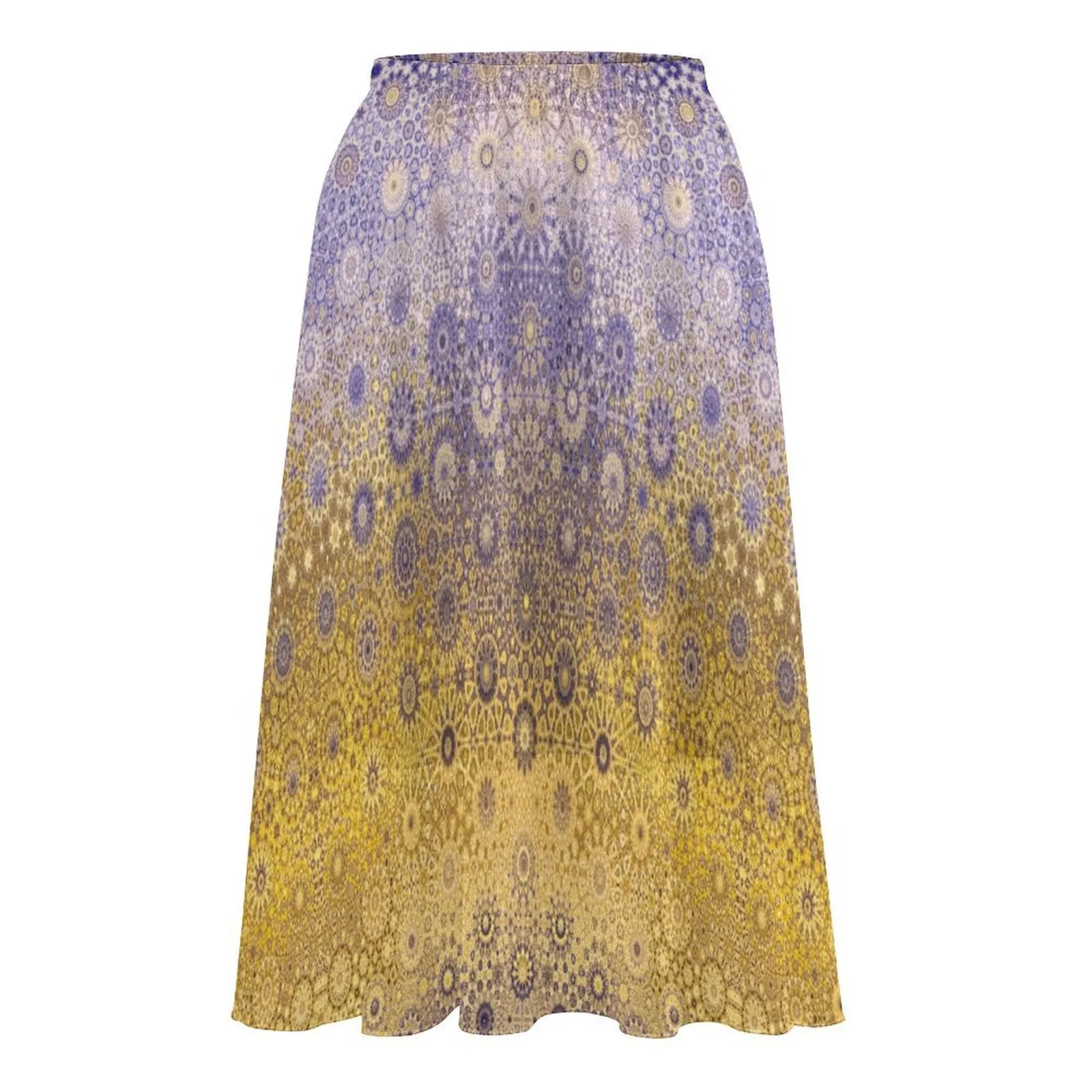 Layered Chiffon Skirt Lavendar and Gold Ombre