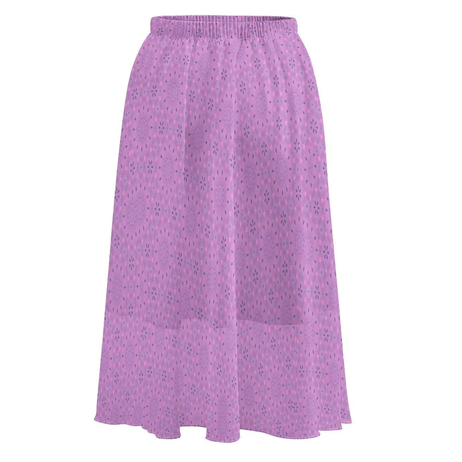 Layered Chiffon Skirt Lavendar Flowers