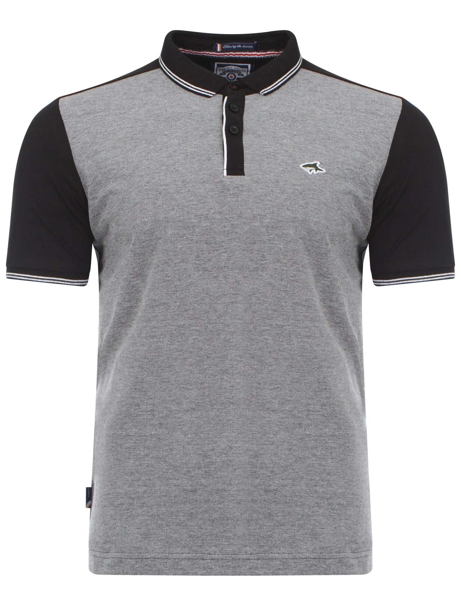 Le Shark Brewer black polo shirt