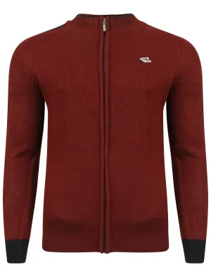 Le Shark Pantani red zip up cardigan
