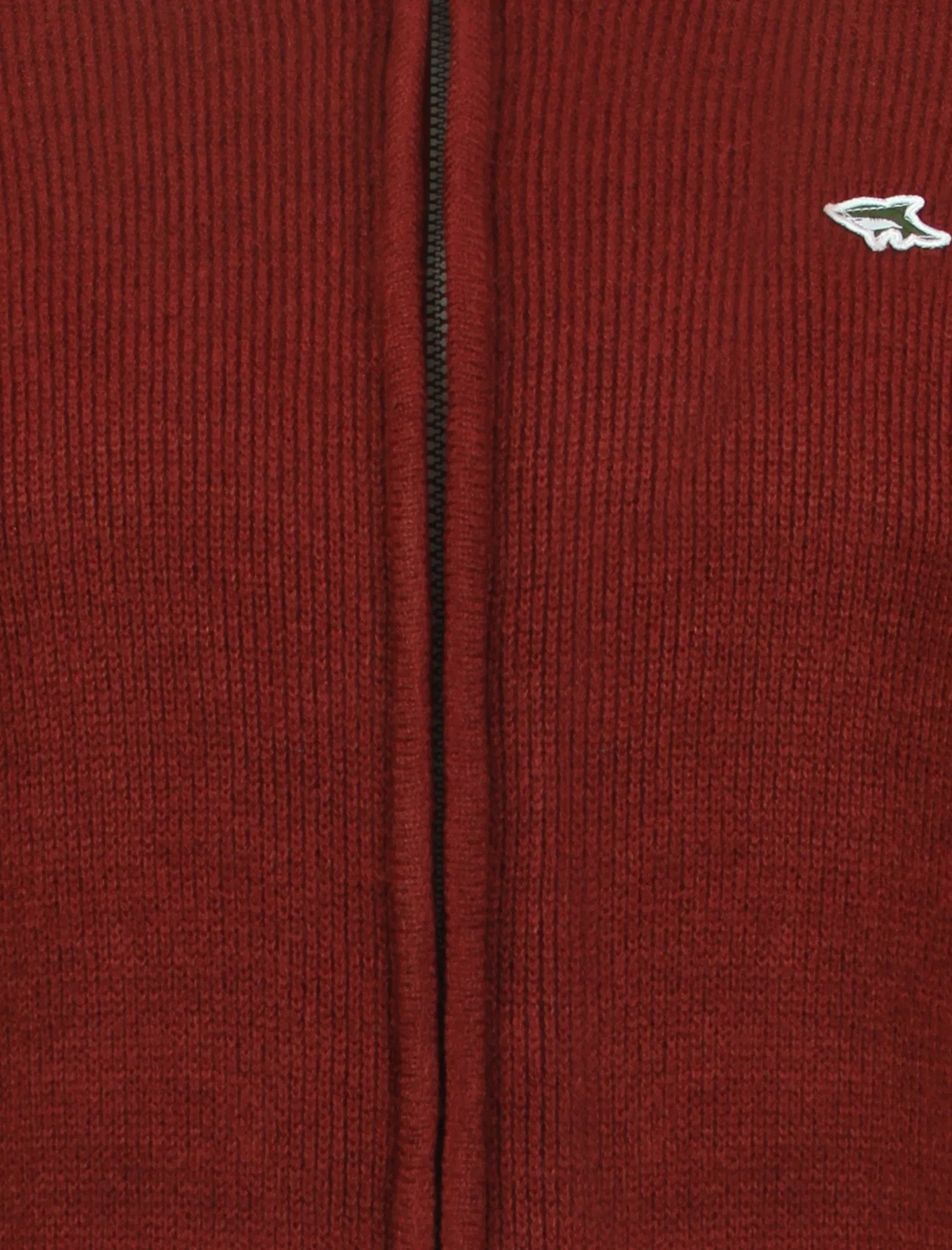 Le Shark Pantani red zip up cardigan