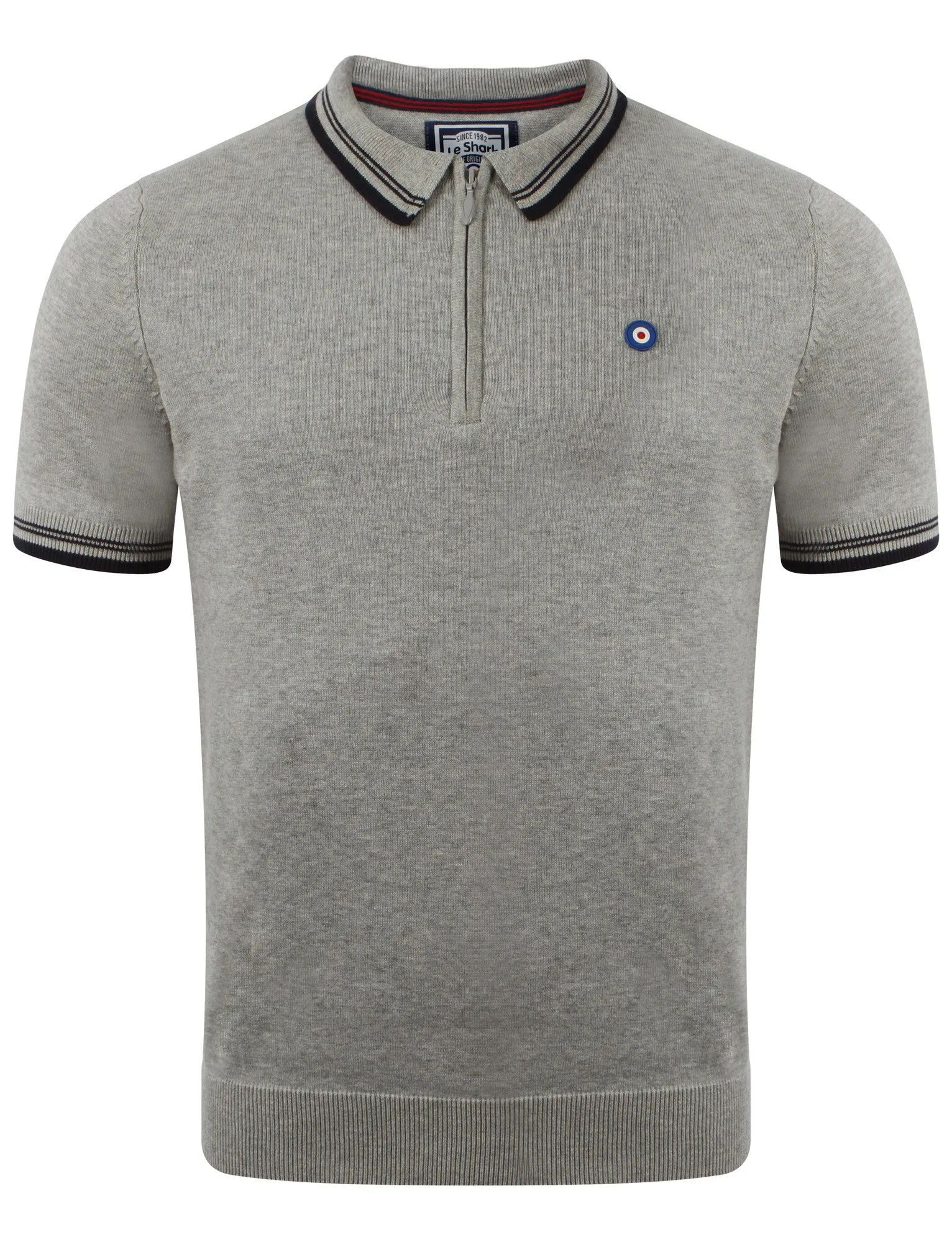 Le Shark Parker Grey Knitted Polo