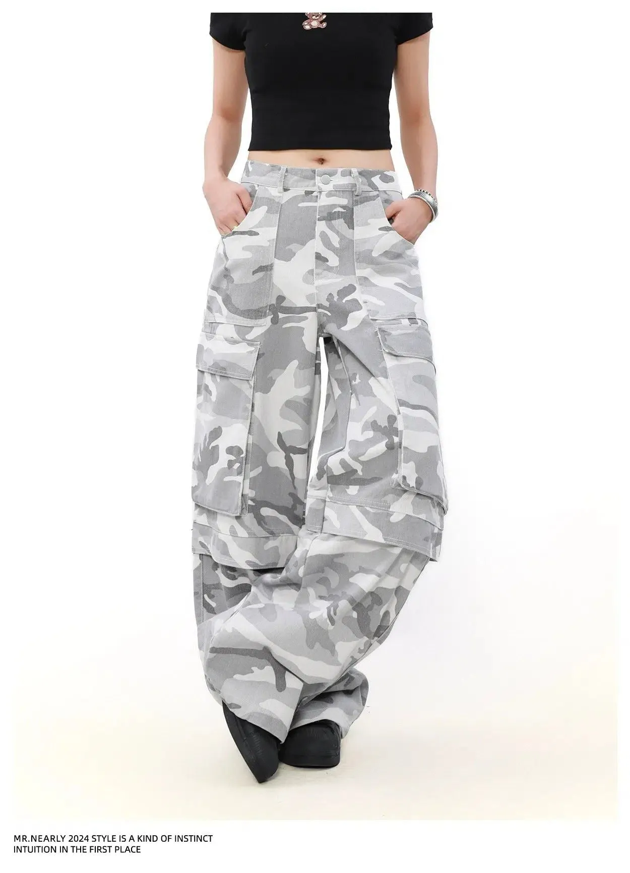 Light Faded Camo Cargo Pants