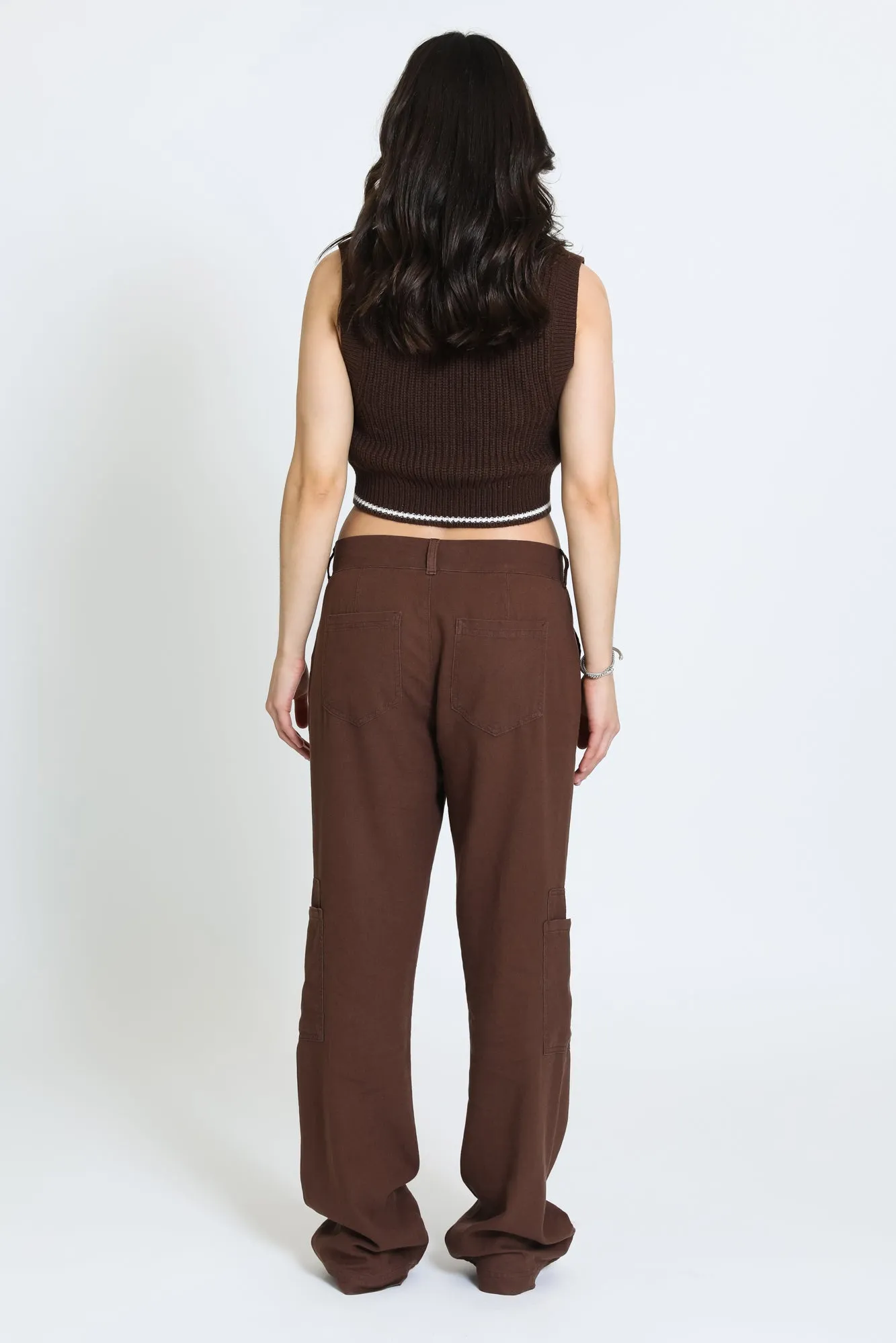 LINEN PANT W/ PORKCHOP POCKETS - MEDWOOD BROWN