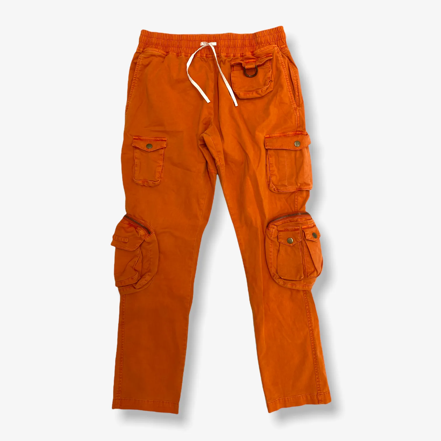 Lizoy Washed Cargo Pants Washed Orange