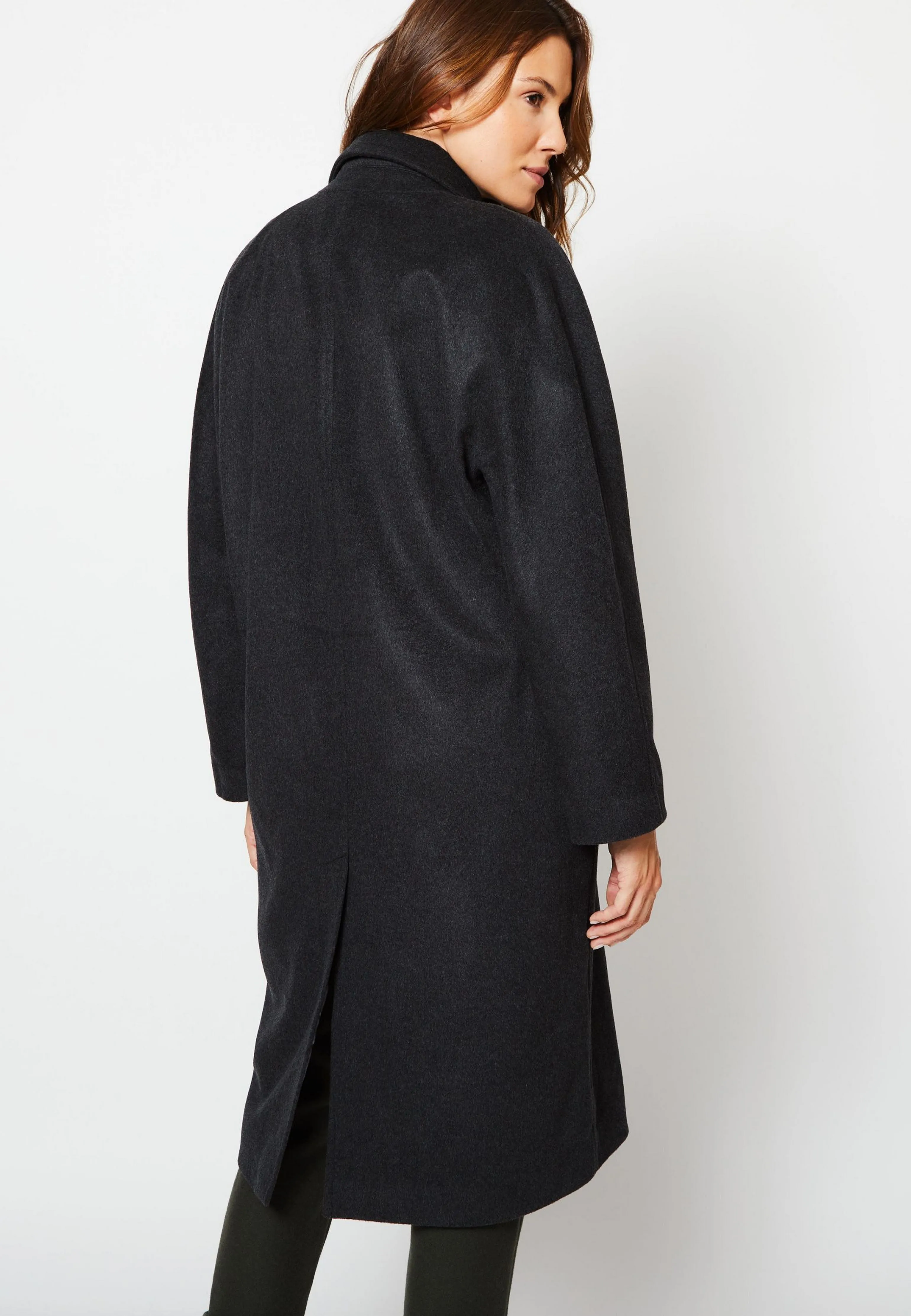 MANTEAU PAULA LAINE CACHEMIRE UPCYCLÉE GRIS