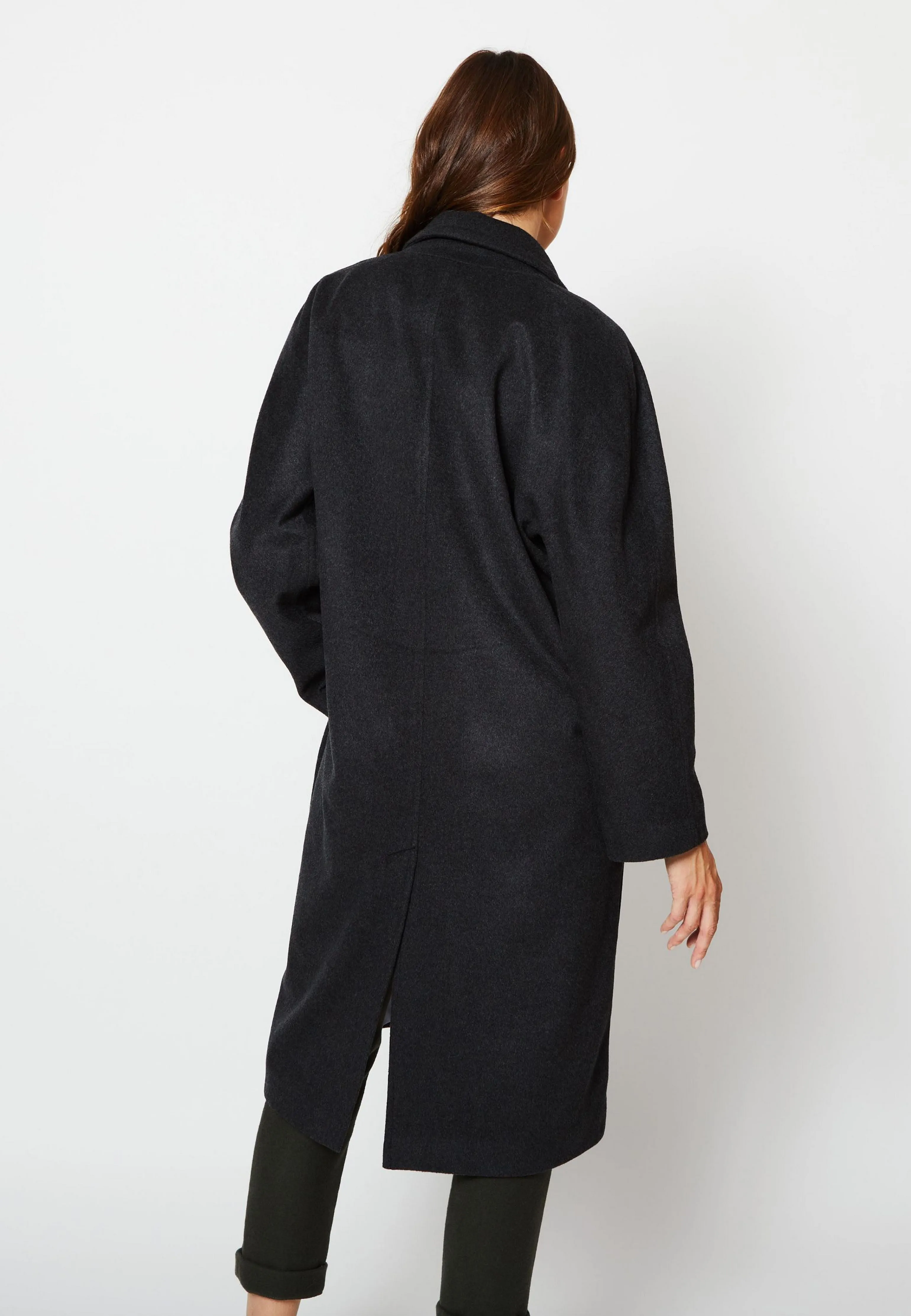 MANTEAU PAULA LAINE CACHEMIRE UPCYCLÉE GRIS