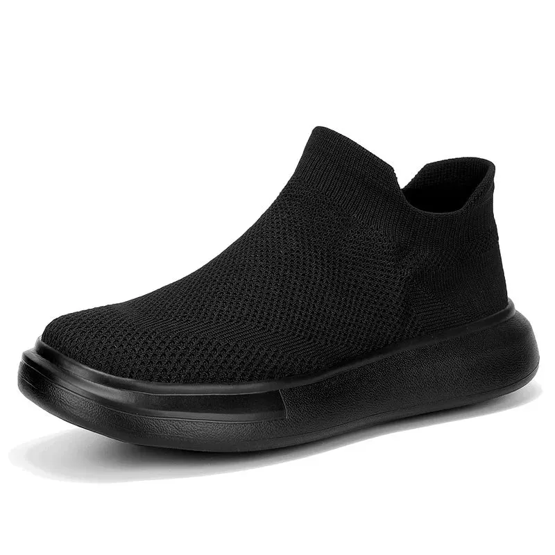 Men Breathable Black Casual Shoes