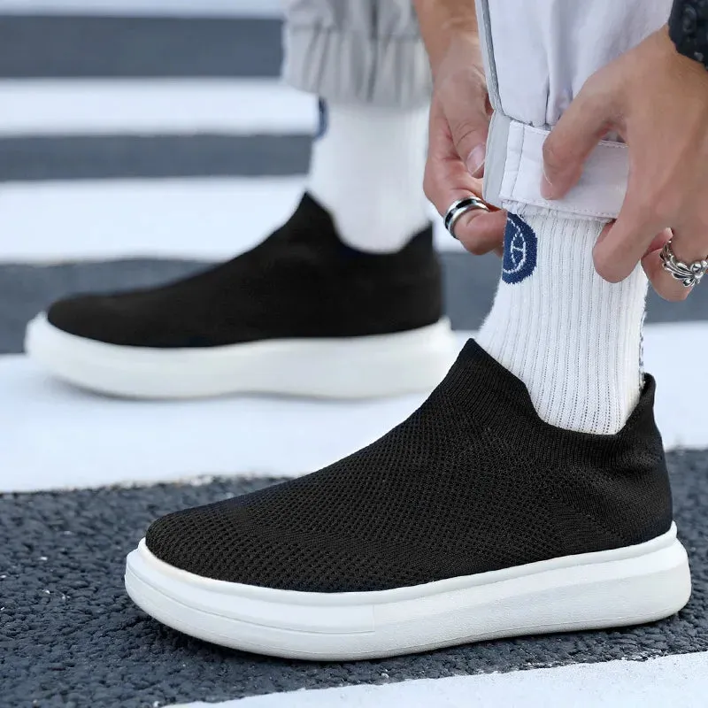 Men Breathable Black Casual Shoes