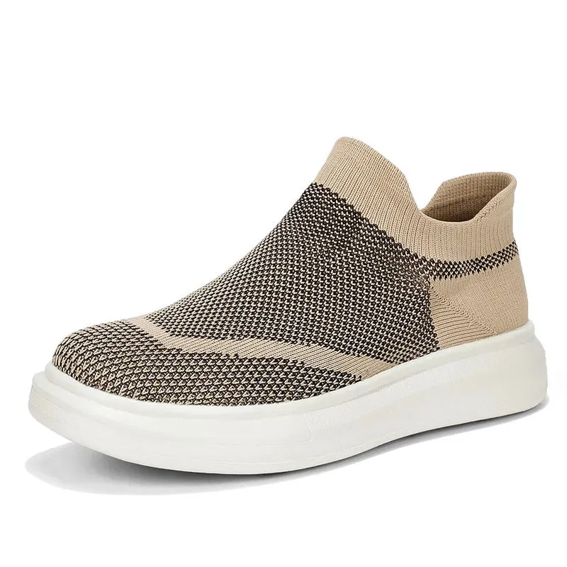 Men Breathable Black Casual Shoes