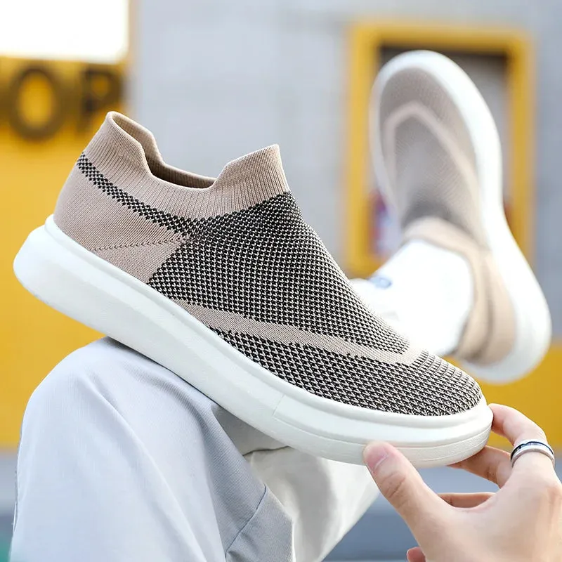 Men Breathable Black Casual Shoes