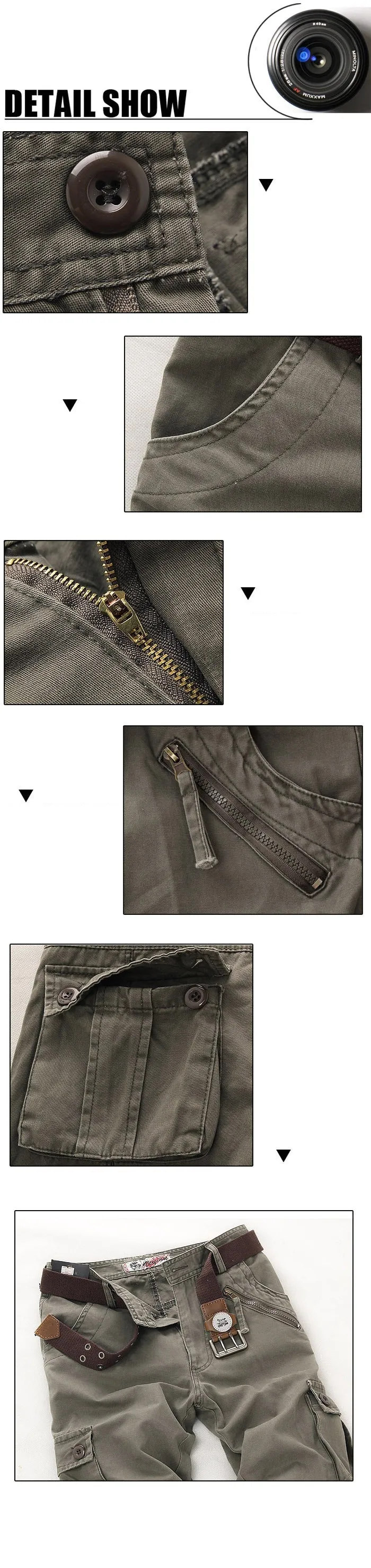 Men Cargo Pants Military Trousers Casual Multi-Pocket Long Pants | 012jb