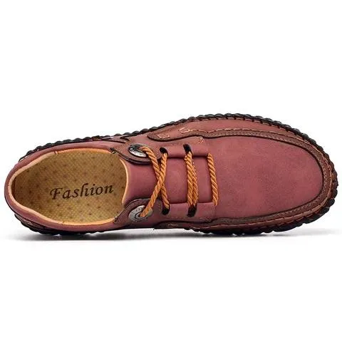 Men's breathable leather casual shoes