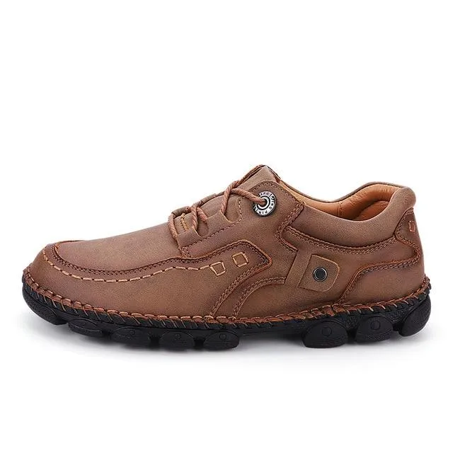 Men's breathable leather casual shoes