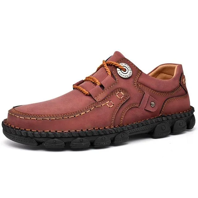 Men's breathable leather casual shoes