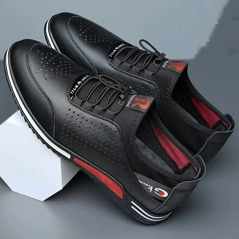 Men's Leather Shoes Breathable Sports