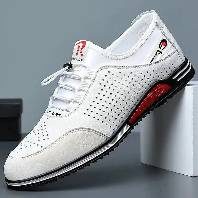 Men's Leather Shoes Breathable Sports