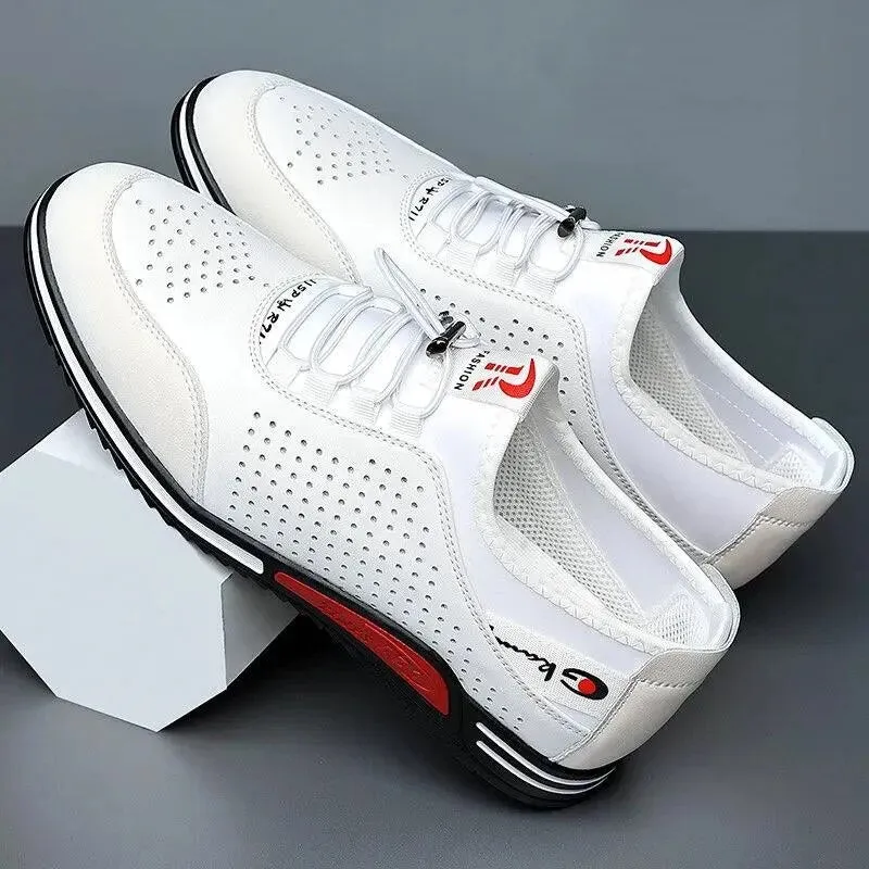 Men's Leather Shoes Breathable Sports