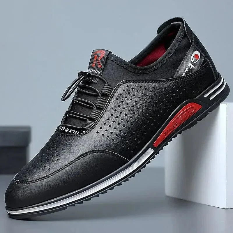 Men's Leather Shoes Breathable Sports
