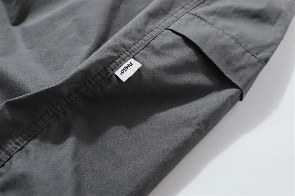 Men's Loose Multi-pocket Overalls With Belt