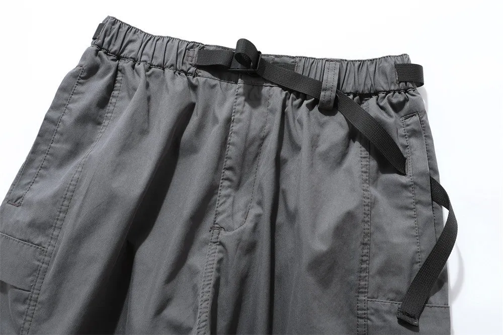 Men's Loose Multi-pocket Overalls With Belt