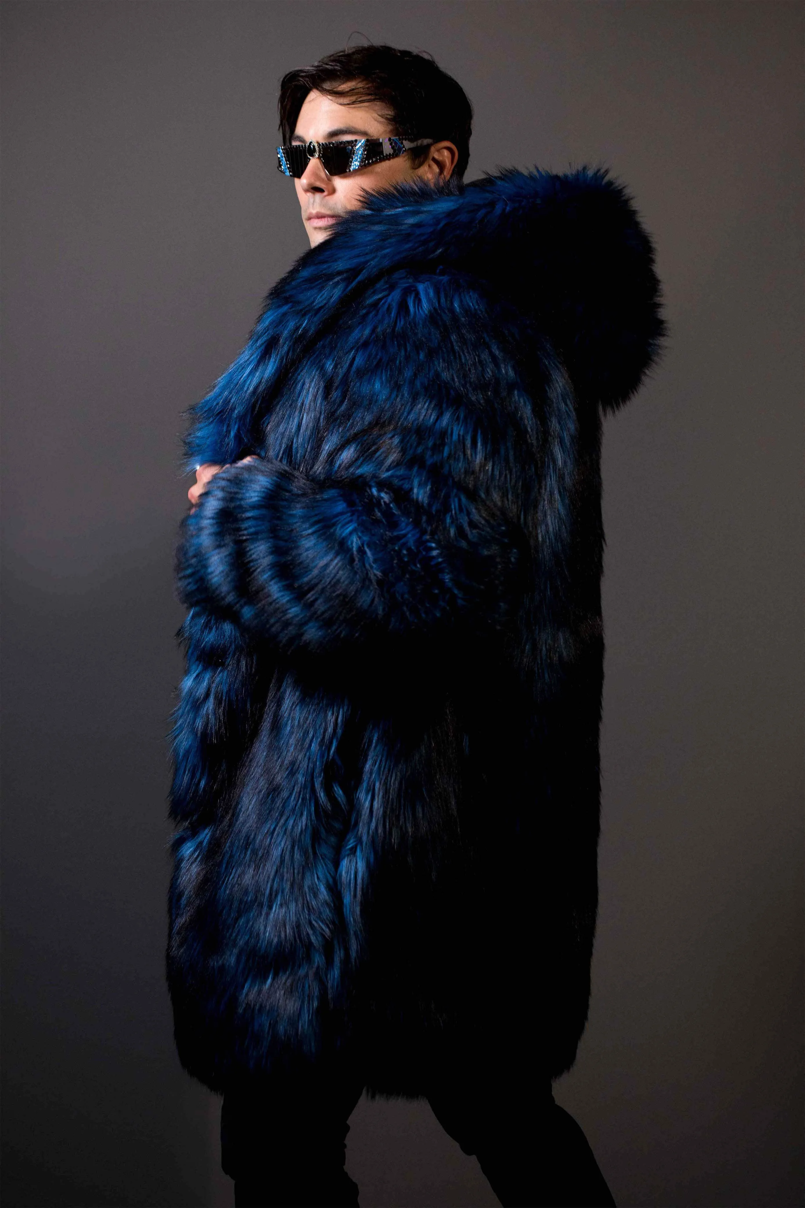 Men's Short Playa Coat in "Blue Wolf"