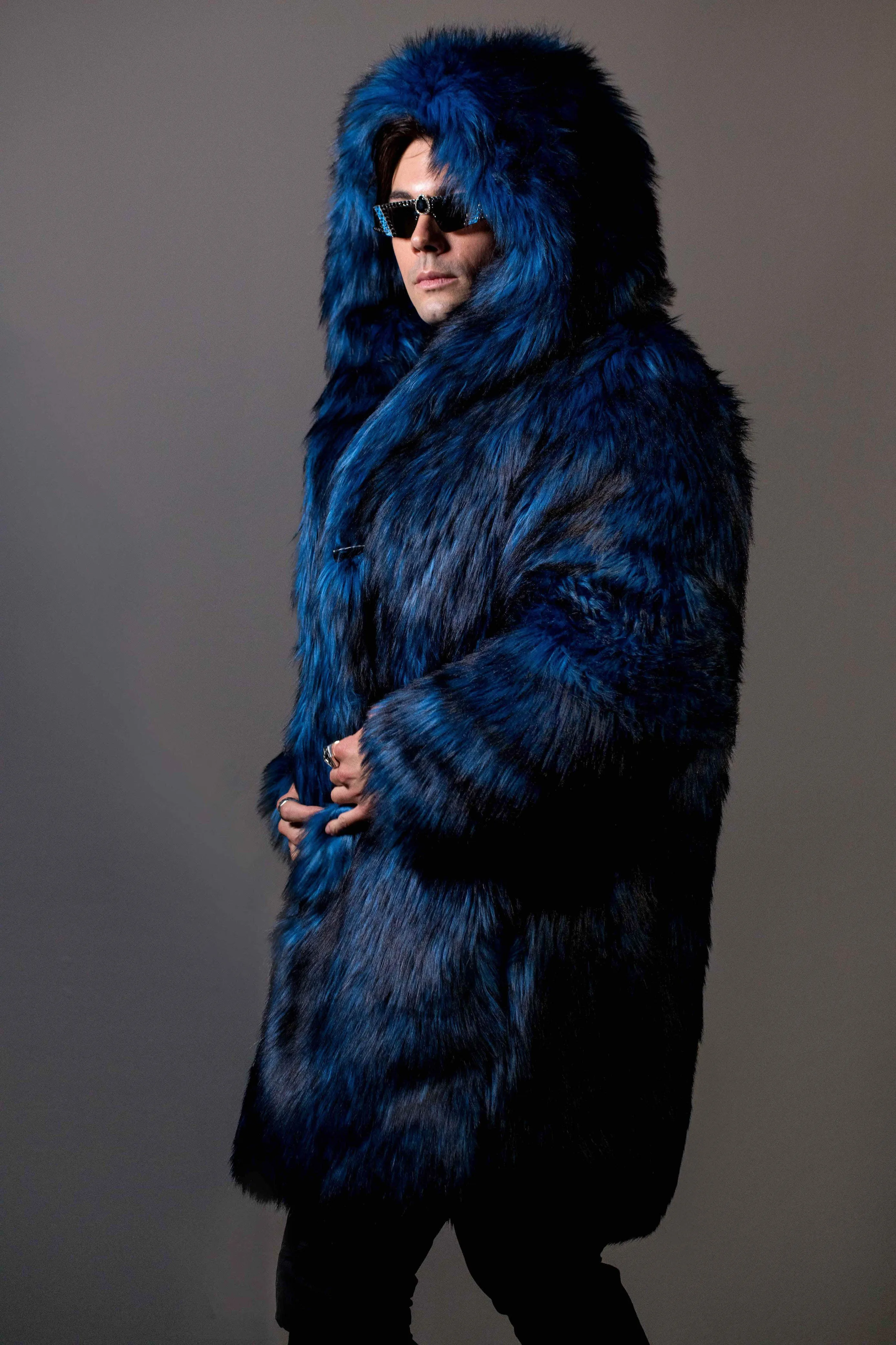 Men's Short Playa Coat in "Blue Wolf"