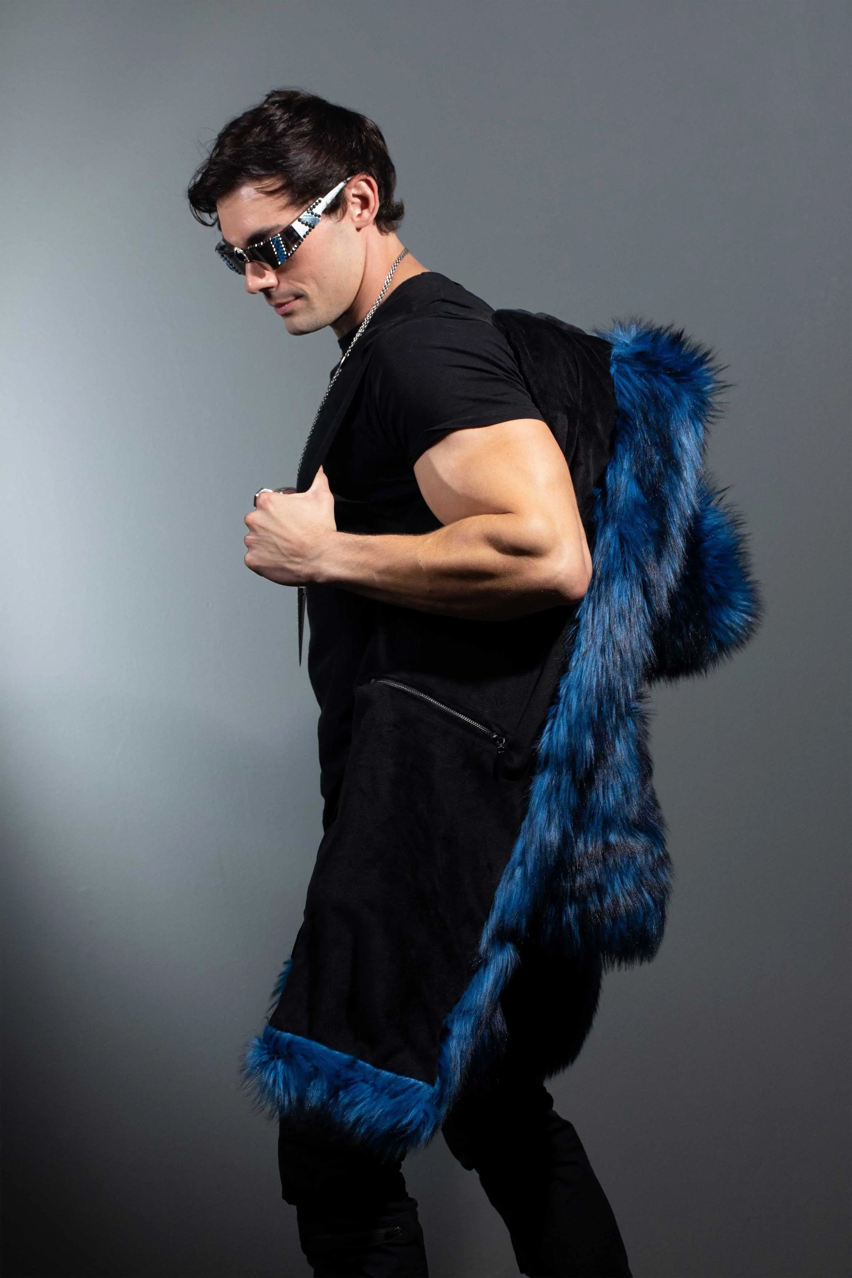 Men's Short Playa Coat in "Blue Wolf"