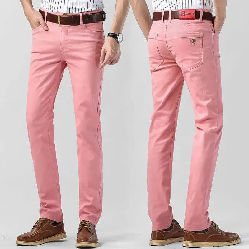 Men's Slim Fit Cotton Trousers: Breathable, Tailored Style