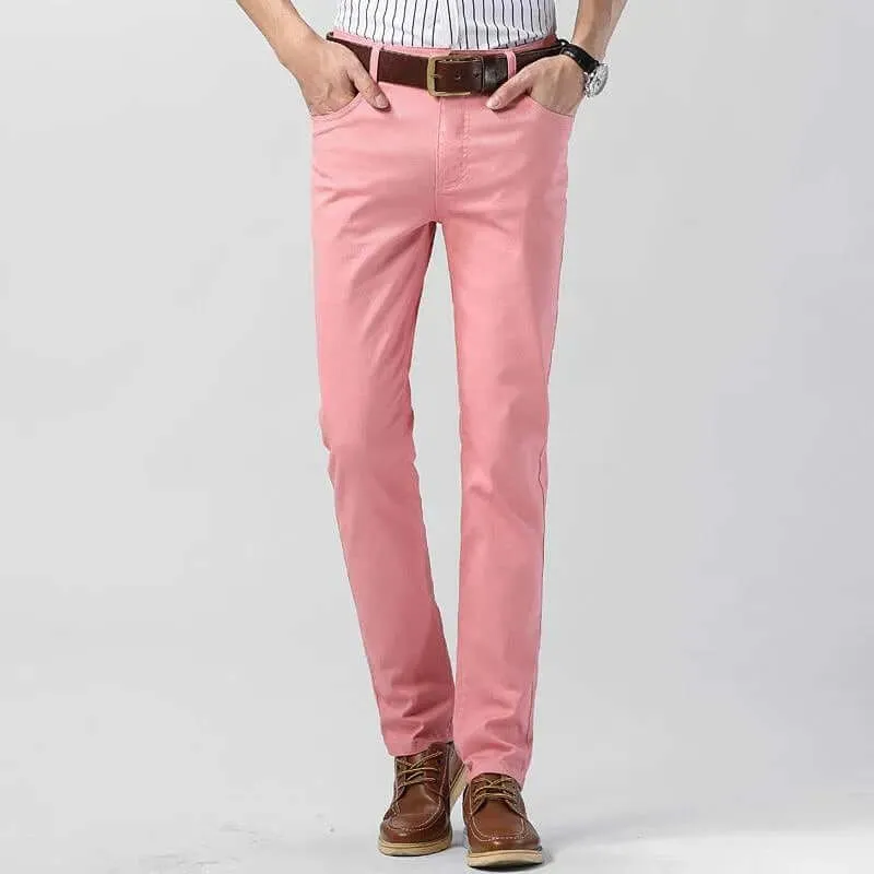 Men's Slim Fit Cotton Trousers: Breathable, Tailored Style