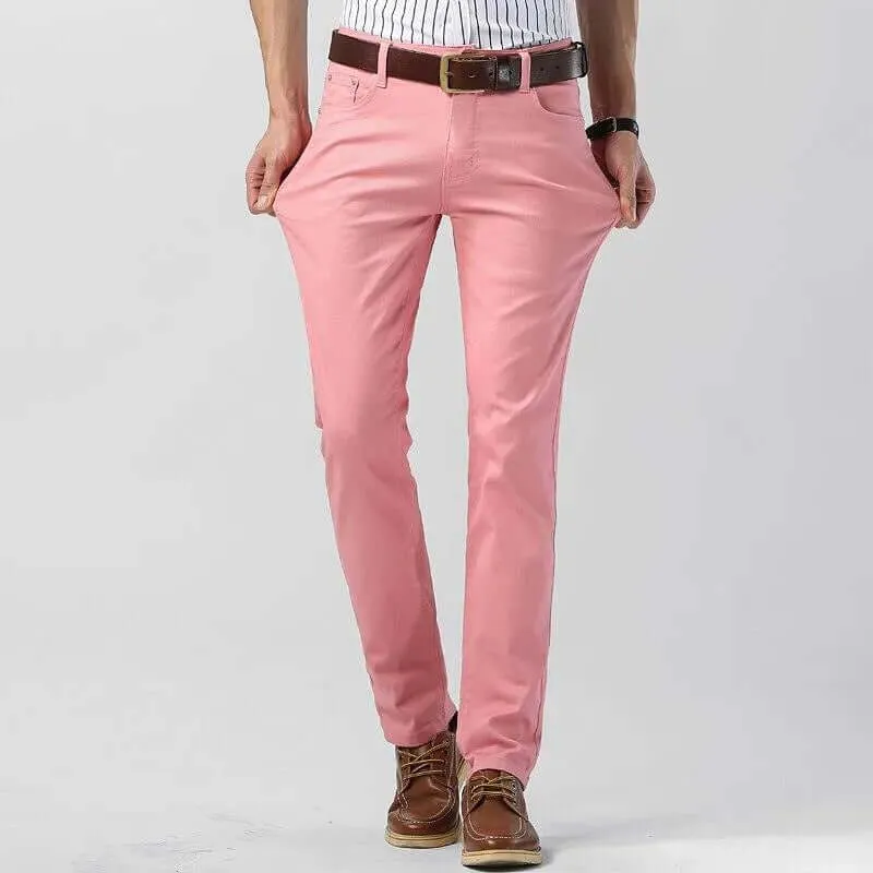 Men's Slim Fit Cotton Trousers: Breathable, Tailored Style