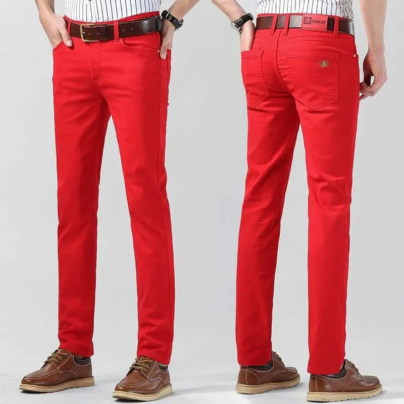Men's Slim Fit Cotton Trousers: Breathable, Tailored Style
