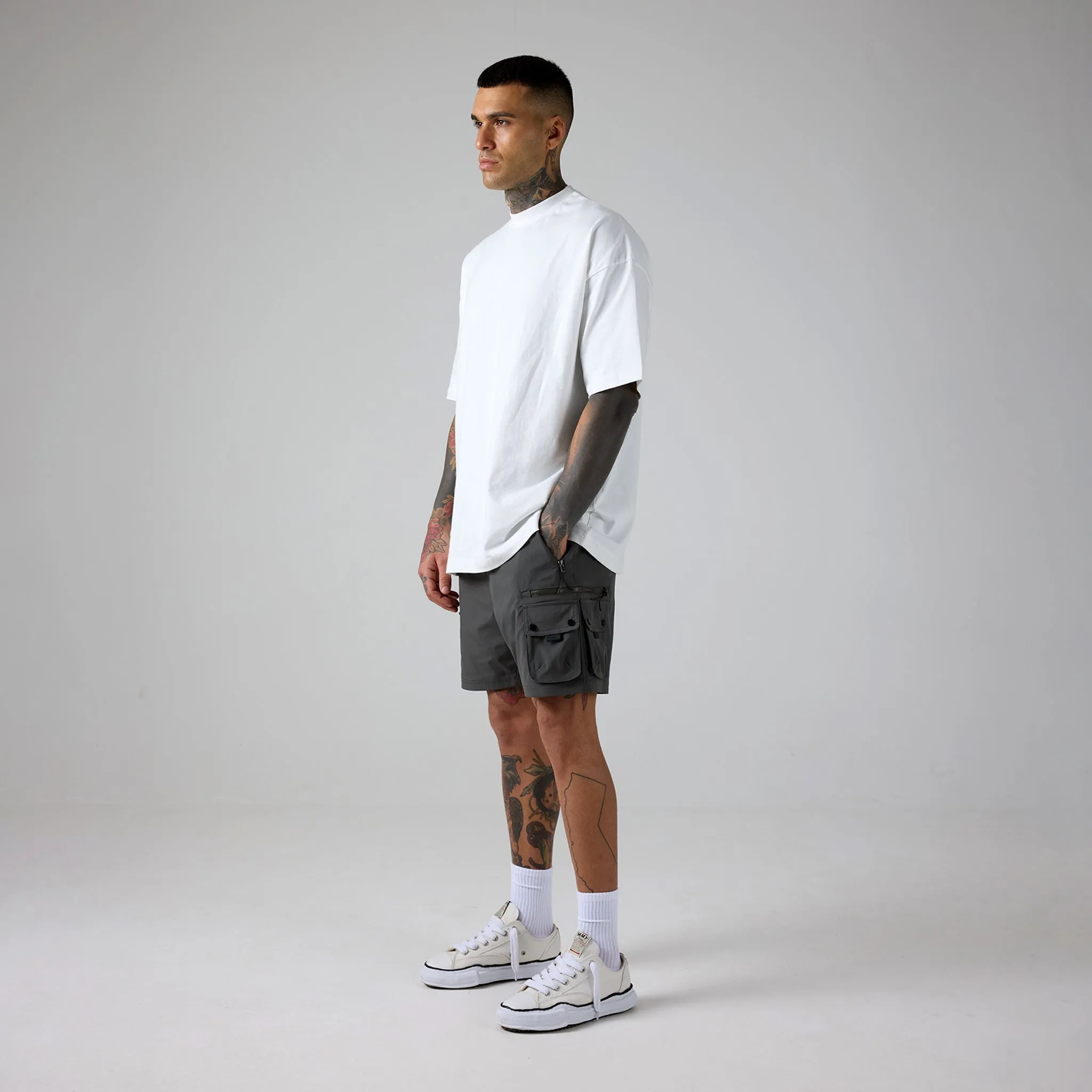 Mesh Pocket Cargo Short | Grey
