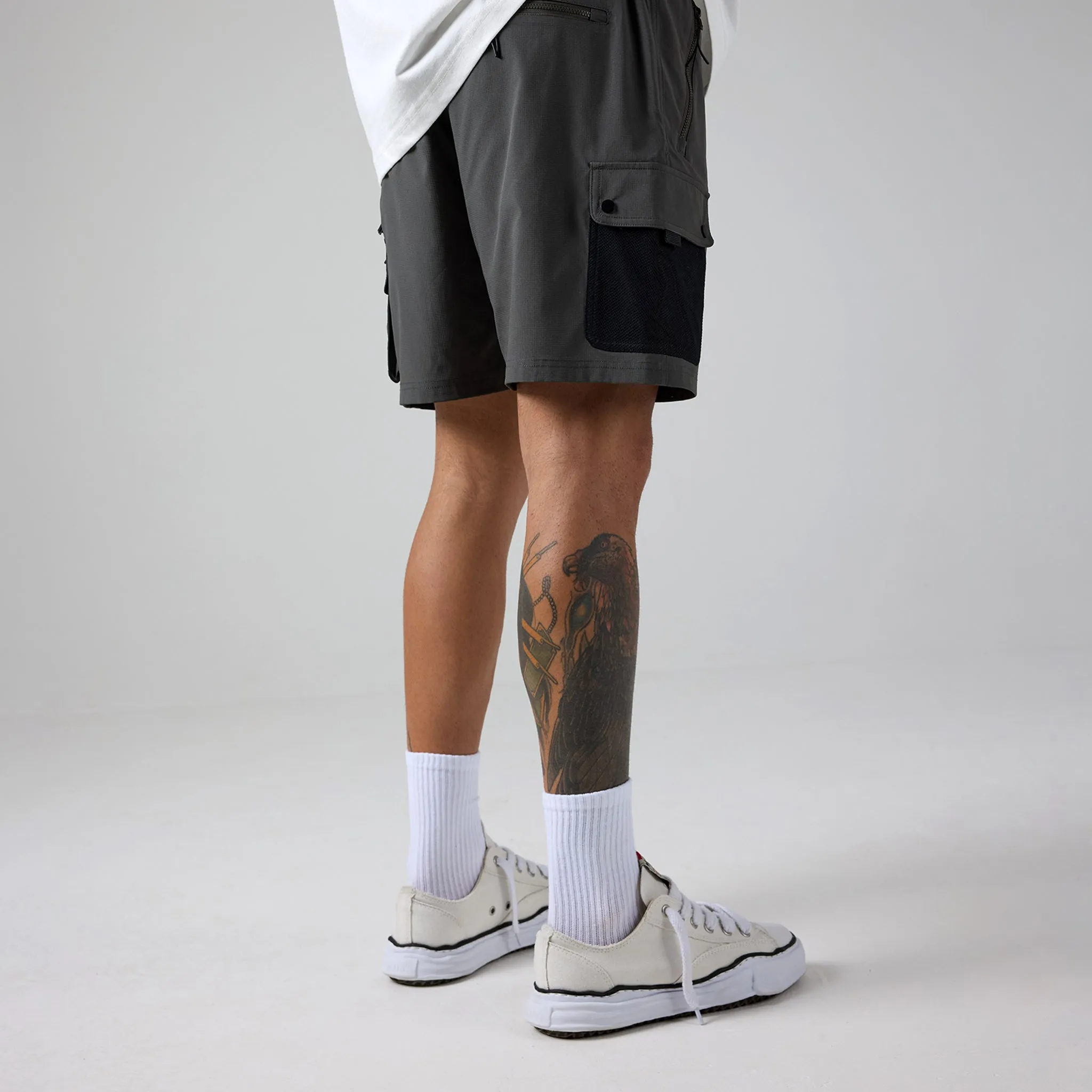 Mesh Pocket Cargo Short | Grey