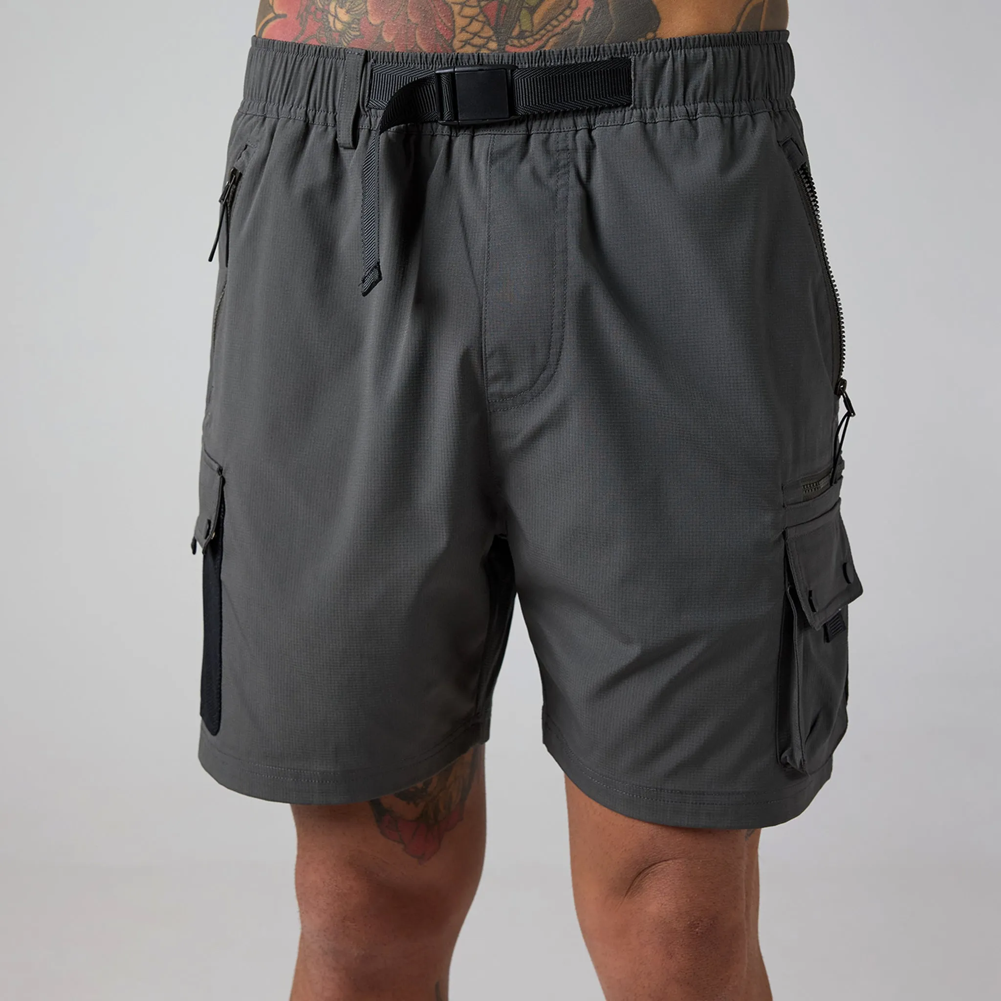 Mesh Pocket Cargo Short | Grey