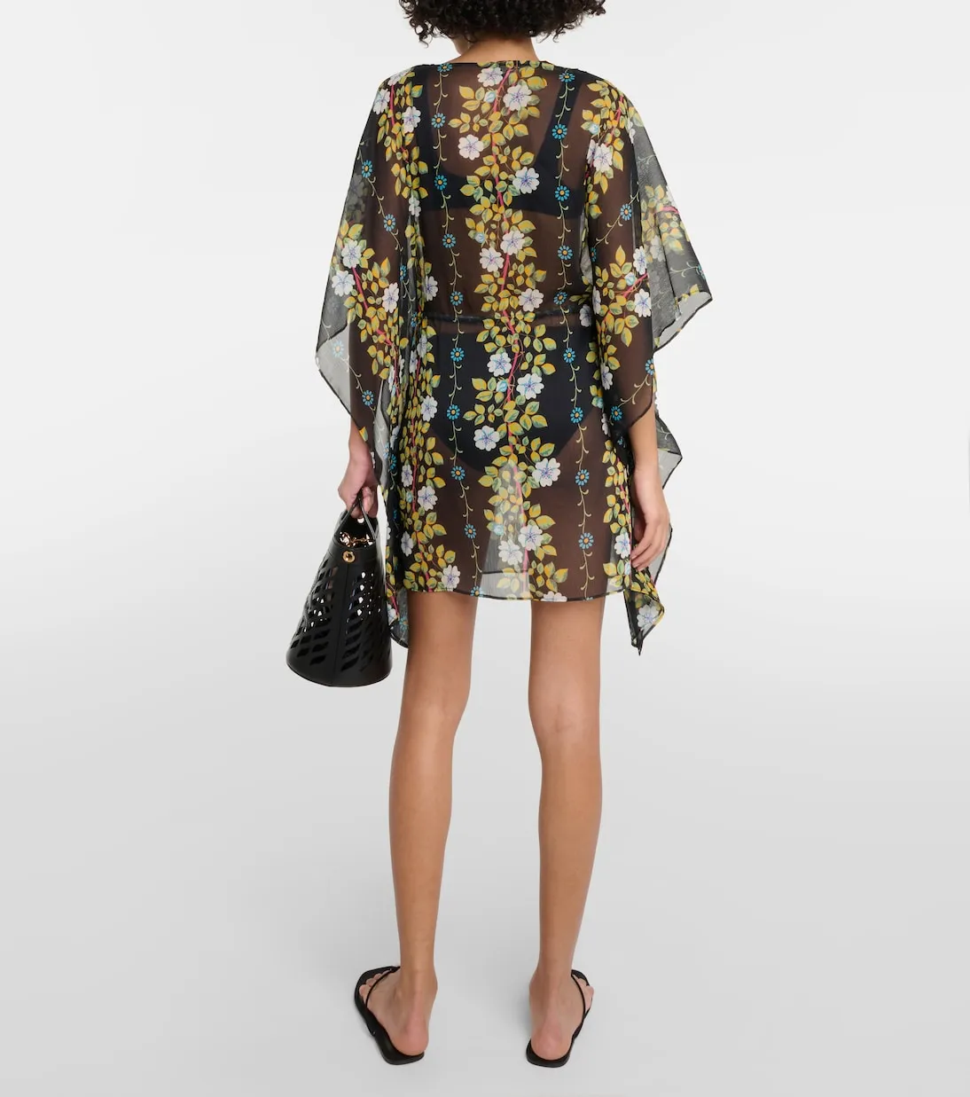 Midi dress with Etro print, black