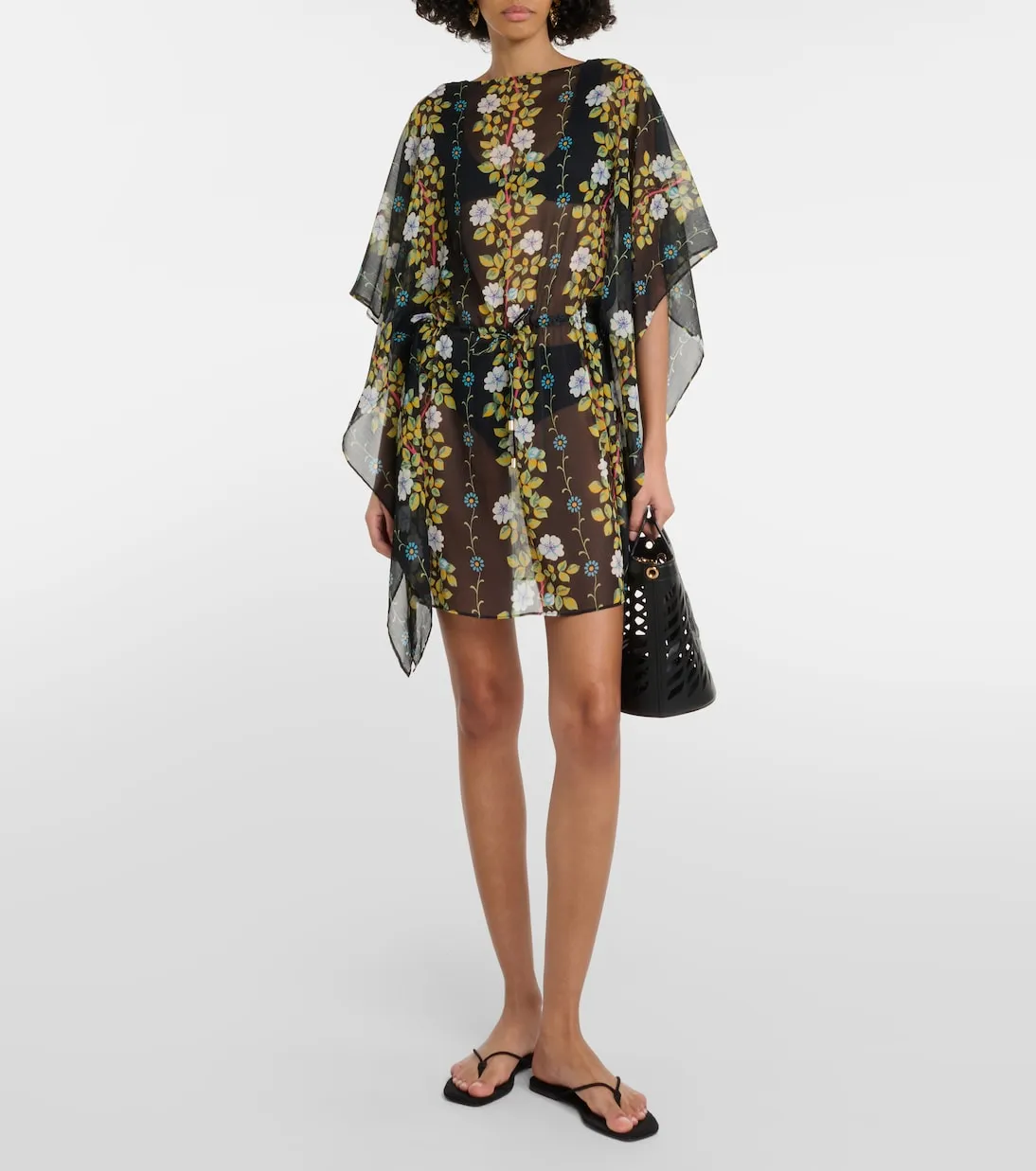 Midi dress with Etro print, black