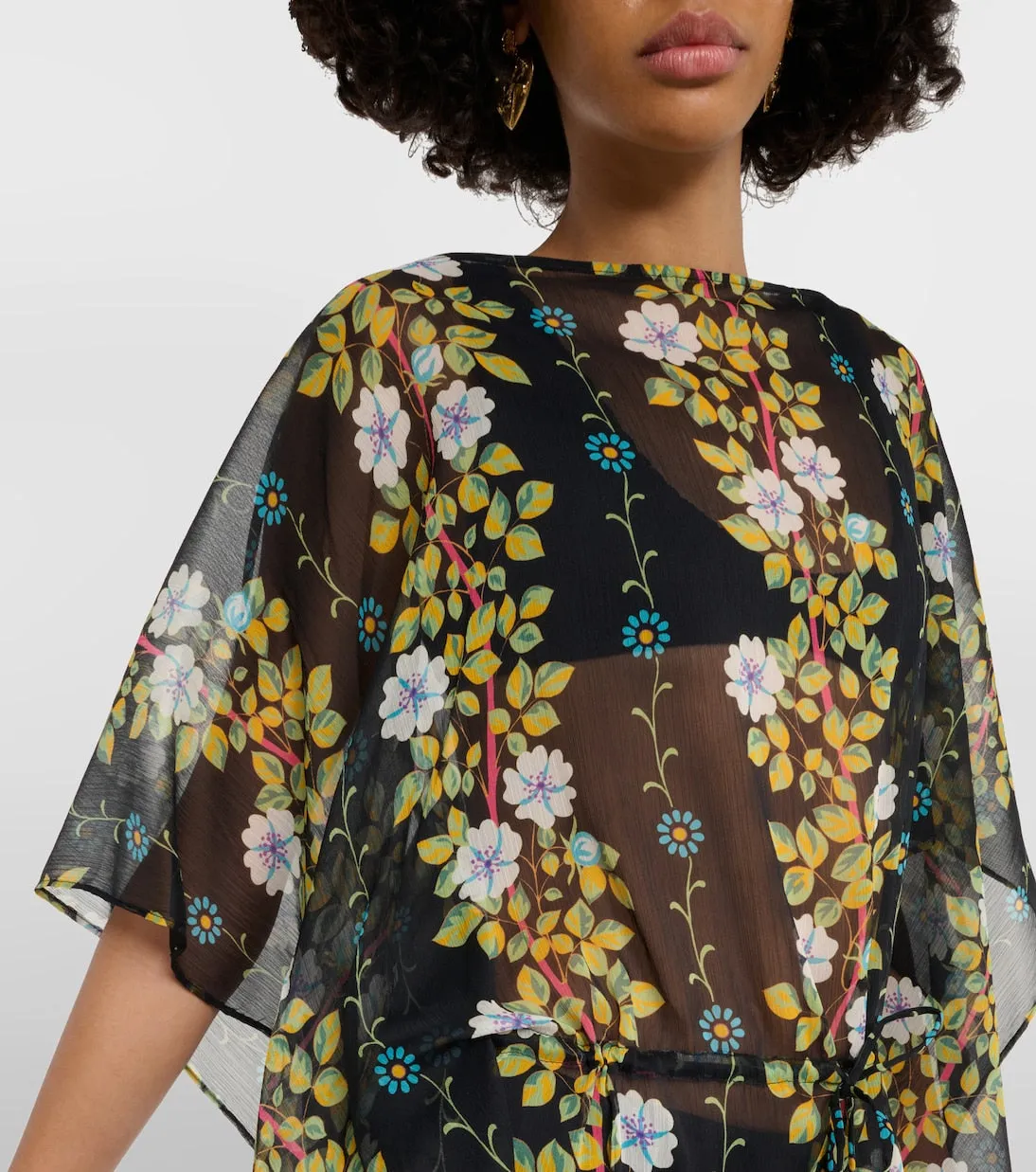 Midi dress with Etro print, black