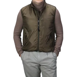 Military Green Nylon Taffeta Thermore Jil Gilet