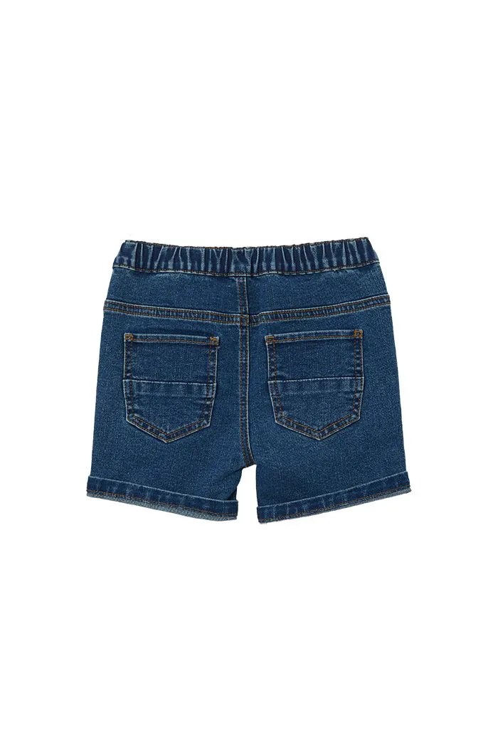 Milky - Stone Wash Denim Short