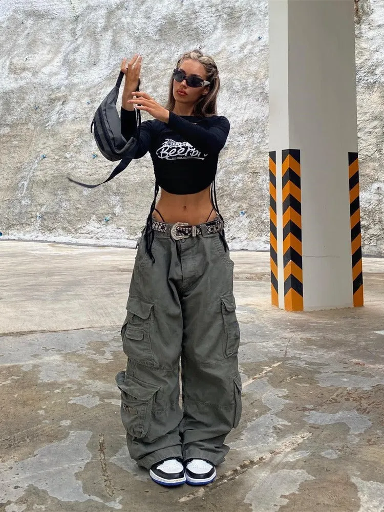 multi-pocket casual pants