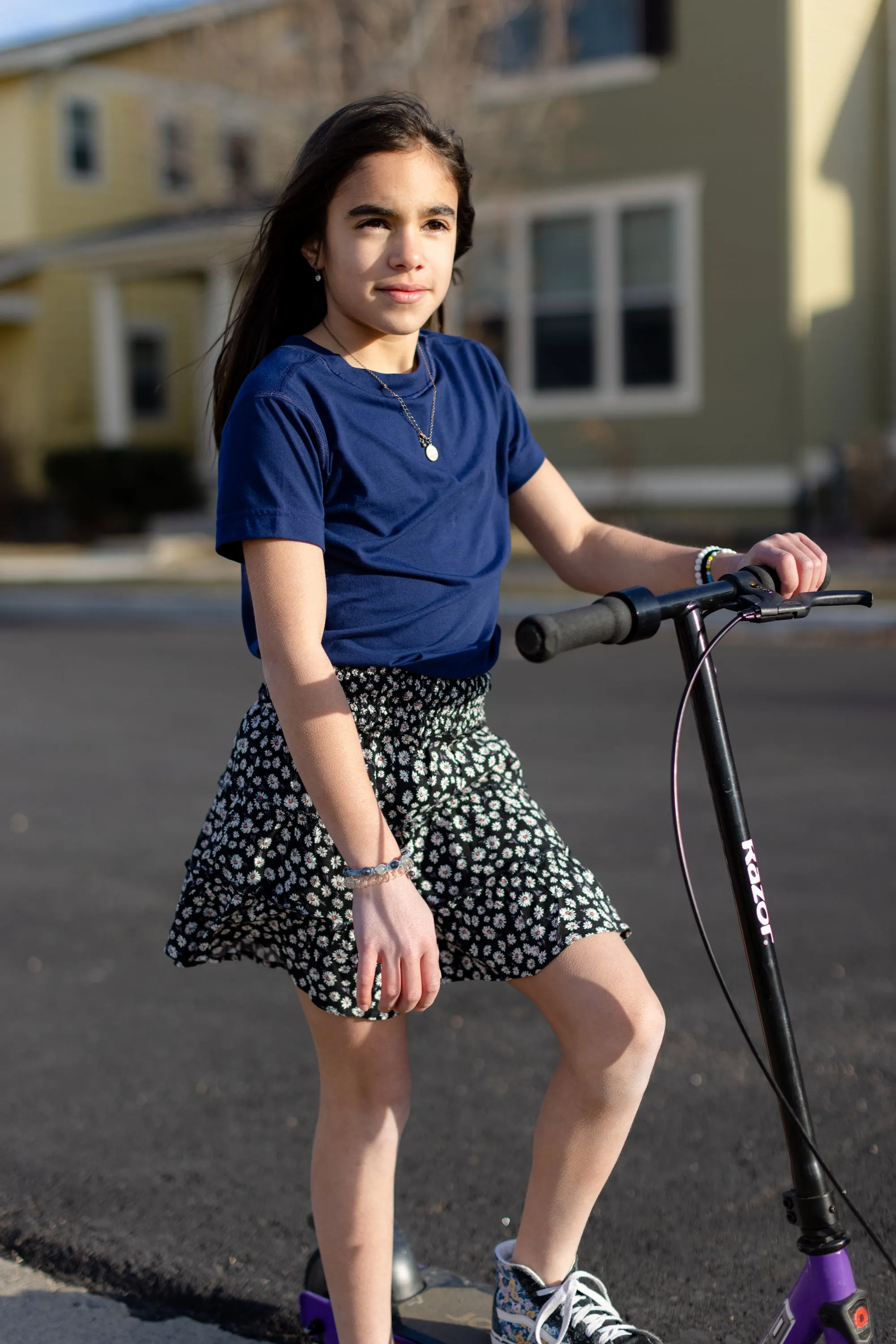 No Limbits Adaptive Girl's Navy Sensory Tee